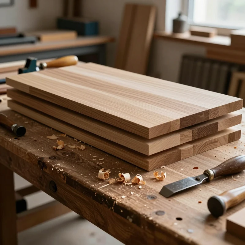 Artisan menuisier façonnant un escalier sur mesure — savoir-faire EscaDéco.