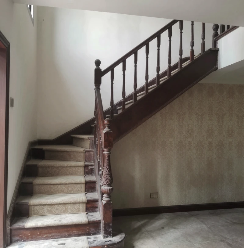 Escalier avant rénovation — état d'origine.