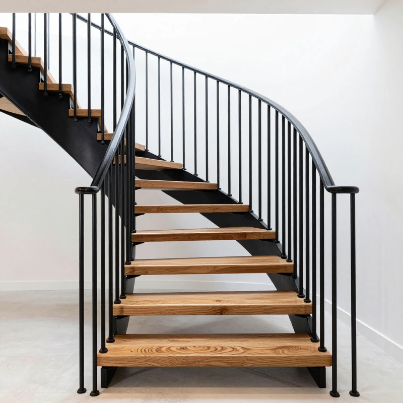 Escalier métal contemporain — design épuré.